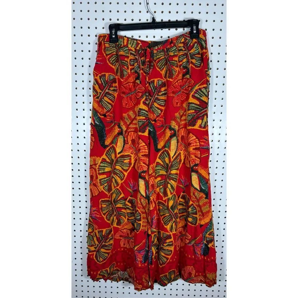 Christian Siriano Pull On Wide Leg Cropped pants size M